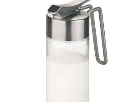 Γαλατιέρα Με Καπάκι 650376 225ml Clear-Silver Tescoma Ατσάλι,Γυαλί