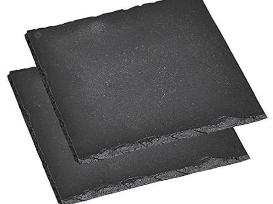 Σουβέρ Stone (Σετ 2Τμχ) 38110 13x13cm Black Kesper Πέτρα