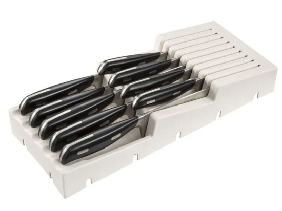Θήκη Μαχαιριών Συρταριού 9 Θέσεων Flexispace 899415 37x14,8cm White Tescoma Πλαστικό