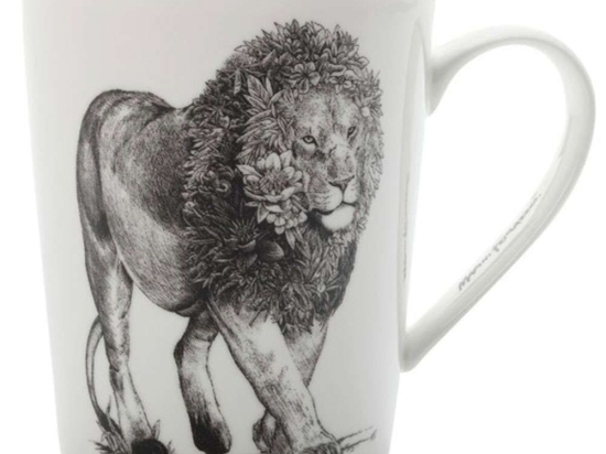 Κούπα African Lion Marini Ferlazzo DX0515 450ml Black-White Maxwell & Williams Πορσελάνη