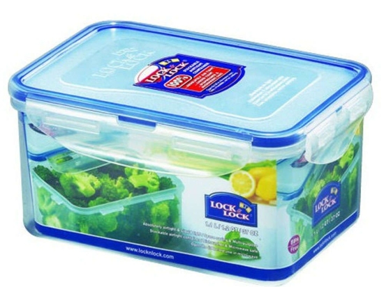 Δοχείο Φαγητού HPL815D 18.1x12.8x8.8cm 1,1lt Clear-Blue Lock & Lock Πολυπροπυλένιο