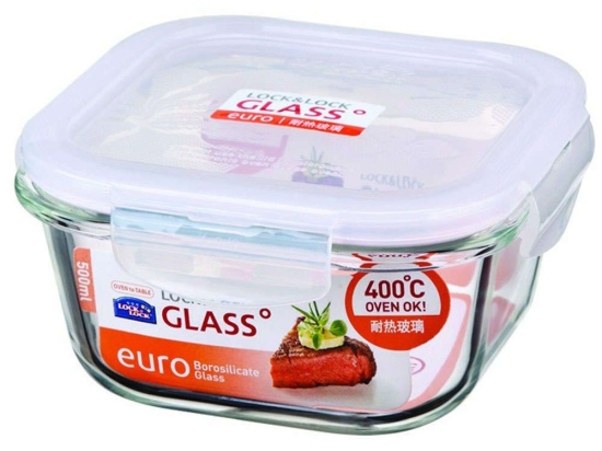 Δοχείο Φαγητού LLG214 14x14x6,7cm 500ml Clear Lock & Lock Γυαλί