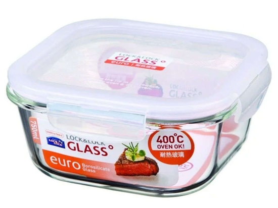 Δοχείο Φαγητού LLG224 15,5x15,5x6,9cm 750ml Clear Lock & Lock Γυαλί