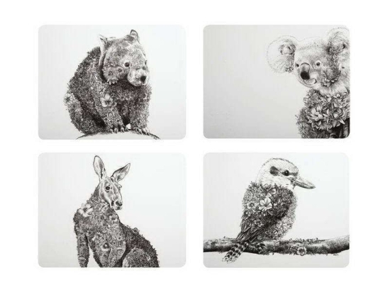 Σουπλά Marini Ferlazzo (Σετ 4Τμχ) GI0130 34x26,5cm Black-White Maxwell & Williams Mdf
