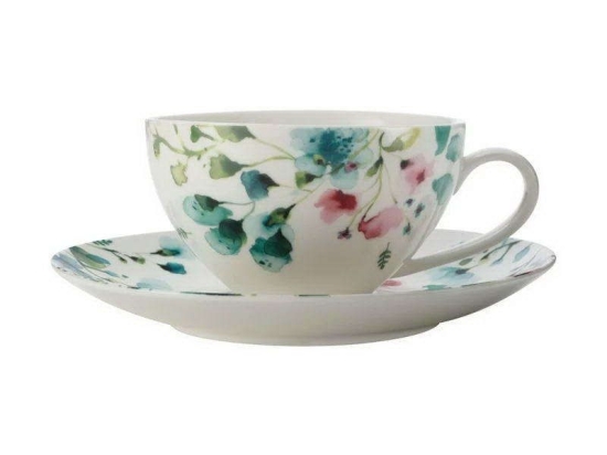 Φλυτζάνι Τσαγιού Mε Πιατάκι Primavera FX0215 400ml Multi Maxwell & Williams Πορσελάνη