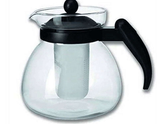 Τσαγιέρα Γυάλινη Duo 217.057839 1,2Lt Clear-Black Leonardo Γυαλί