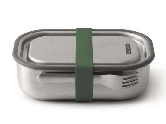 Δοχείο Φαγητού Με Διαχωριστικό Olive Bam BAM-SS-L010 20x16x6,5cm 1Lt Inox Black & Blum Ανοξείδωτο Ατσάλι