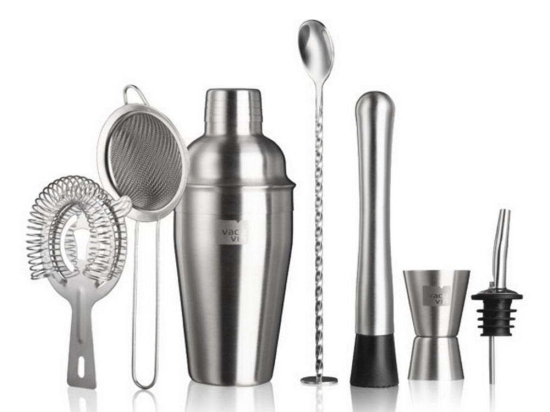 Εργαλεία Κοκτέιλ (Σετ 7Τμχ) 7889361 Inox Vacu Vin Ανοξείδωτο Ατσάλι