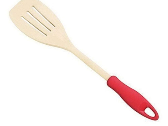 Σπάτουλα Τρυπητή Ξύλινη Με Λαβή Presto 637218 30cm Red-Natural Tescoma Ξύλο
