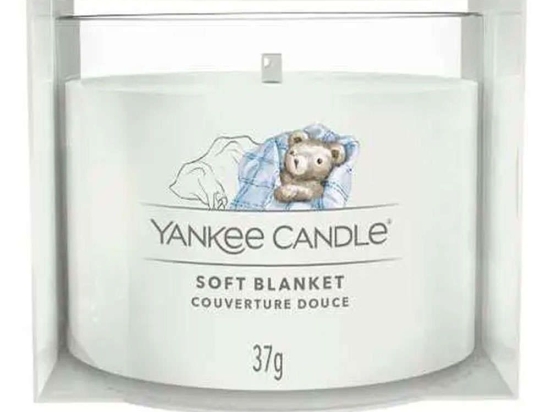 Κερί Αρωματικό Σε Βάζο Votive Signature Soft Blanket 1701452E 5,4x4,4cm White Yankee Candle Κερί