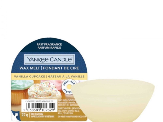 Τάρτα Αρωματική Vanilla Cupcake 1676089E 5,6x2cm White Yankee Candle Κερί