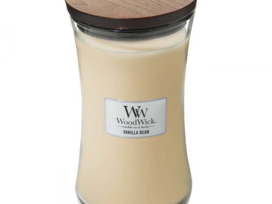 Κερί Αρωματικό Σε Βάζο Vanilla Bean 93112E 10,2x10,2x17,8cm Vanilla WoodWick Κερί