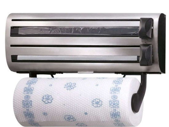 Βάση Χαρτιού Κουζίνας 3 Σε 1 Trio 1002262800 38x6,8x16cm Inox-Black Kuchenprofi Ατσάλι,Πλαστικό