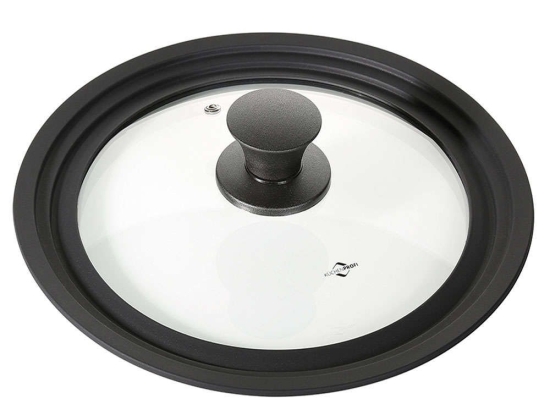 Καπάκι Μαγειρικών Σκευών 2383301028 Φ28cm Clear-Black Kuchenprofi Πλαστικό, Γυαλί