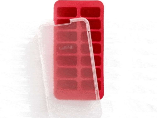 Παγοθήκη Με Καπάκι Για 14 Παγάκια 0620300R01C150 280ml Red Lékué Πολυπροπυλένιο
