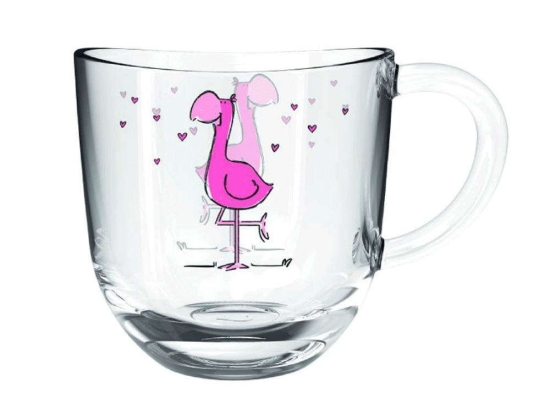 Κούπα Flamingo 022903L 280ml Clear-Fuchsia Leonardo Γυαλί