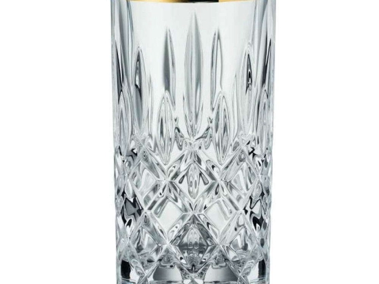 Ποτήρι Νερού Noblesse (Σετ 2Τμχ) 104031 375ml Clear-Gold Nachtmann Κρύσταλλο