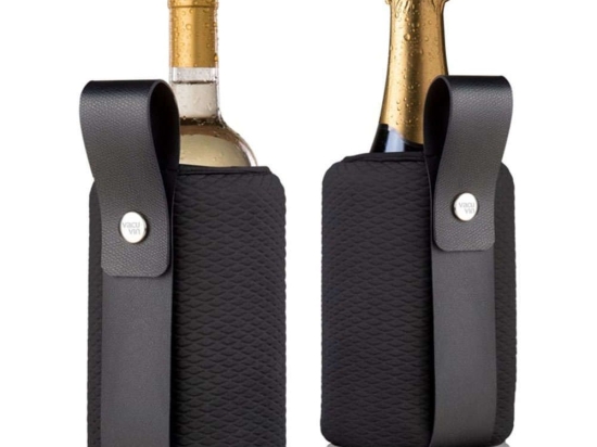 Παγοθήκη Μπουκαλιών Artico Active Cooler 38864606 Black Vacu Vin Νεοπρένιο,Δέρμα
