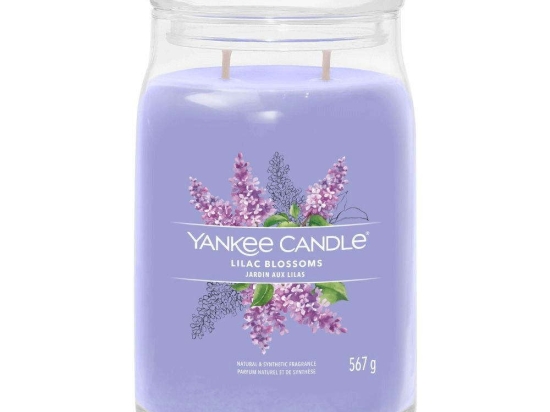 Αρωματικό Κερί Signature Lilac Blossoms Large 1629963E 9,3x15,7cm Lilac Yankee Candle