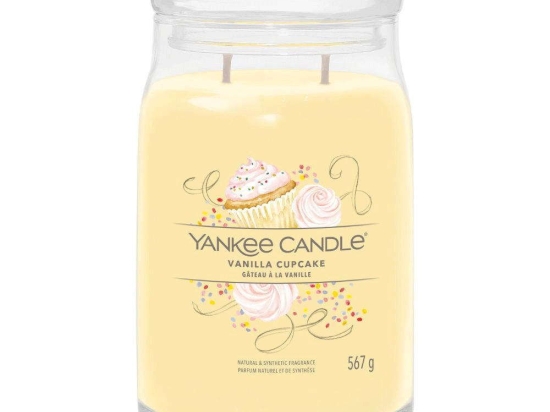 Αρωματικό Κερί Signature Vanilla Cupcake Large 1629969E 9,3x15,7cm Yellow Yankee Candle