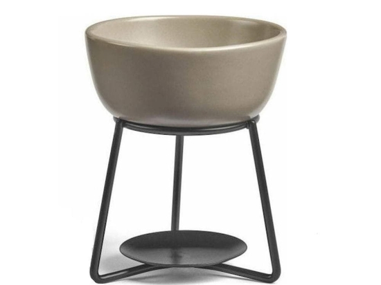 Συσκευή Καύσης Pure Cashmere 1663053E 12,3x10cm Grey Yankee Candle Μέταλλο, Κεραμικό