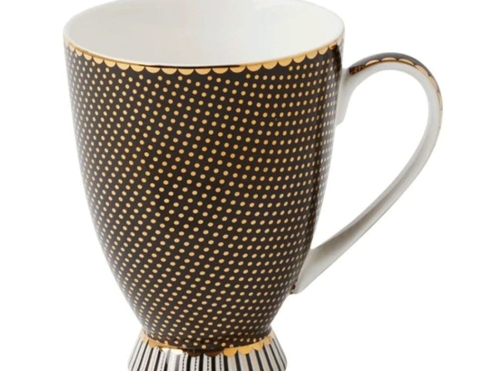 Κούπα Με Πόδι Regency Teas & C'S HV0484 300ml Black-Multi Maxwell&Williams Πορσελάνη