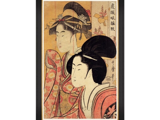Κάδρο Two Beauties By Kitagawa Utamaro FA13122 70X110 MindTheGap Κάθετοι Ξύλο
