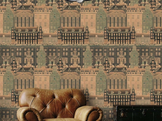 Ταπετσαρία Amsterdam Orange WP20210 Brown-Green-Orange MindTheGap 52x300cm