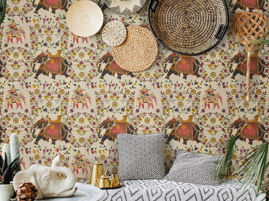 Ταπετσαρία Aristocracy Taupe WP20402 Yellow-Red-Taupe-Black MindTheGap 52x300cm