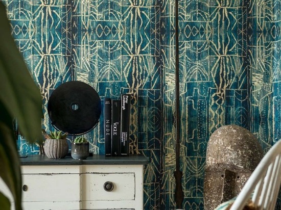 Ταπετσαρία Bamileke WP20499 Blue-Taupe MindTheGap 52x300cm