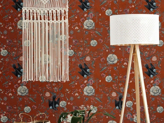 Ταπετσαρία Black Bird WP20305 Red-Blue-Black MindTheGap 52x300cm