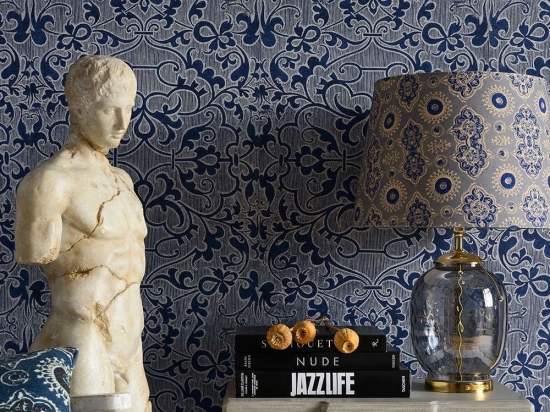 Ταπετσαρία Deco Trellis WP20508 Indigo-Grey MindTheGap 52x300cm
