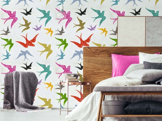 Ταπετσαρία Excuse Me While I Kiss The Sky WP20270 Green-Blue-Pink-White MindTheGap 52x300cm