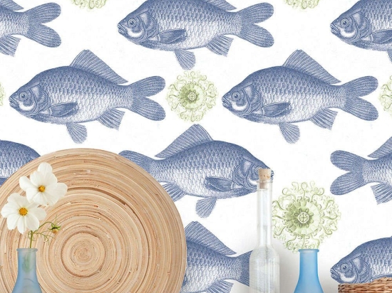 Ταπετσαρία Fish Blue WP20009 Blue MindTheGap 52x300cm