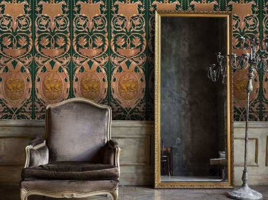 Ταπετσαρία Fontainebleau Anthracite WP20372 Green-Brown-Yellow MindTheGap 52x300cm