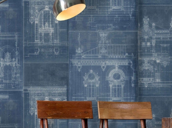 Ταπετσαρία Garnier Blue WP20216 Blue-White MindTheGap 52x300cm
