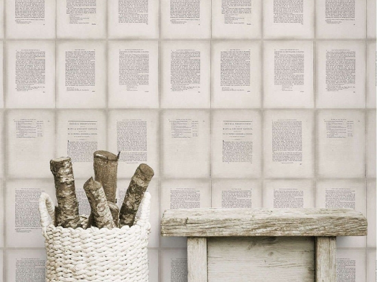 Ταπετσαρία Inside Book Taupe WP20102 Black-White-Brown-Sepia MindTheGap 52x300cm
