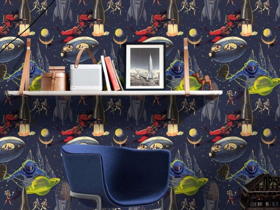 Ταπετσαρία Intergalactic WP20061 Blue-Green-Red MindTheGap 52x300cm