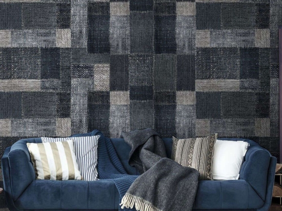 Ταπετσαρία Jute Washed WP20207 Grey-Black MindTheGap 52x300cm