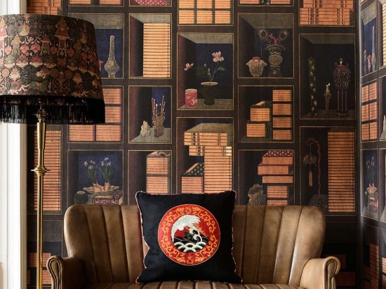Ταπετσαρία Korean Library Chromo WP20469 Brown-Orange-Indigo-Red MindTheGap 52x300cm