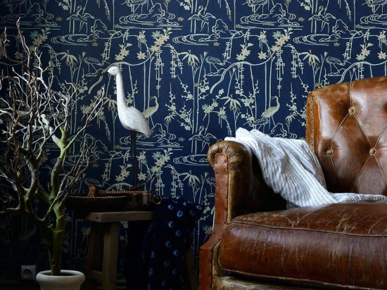 Ταπετσαρία Kyoto WP20510 Indigo-Taupe MindTheGap 52x300cm