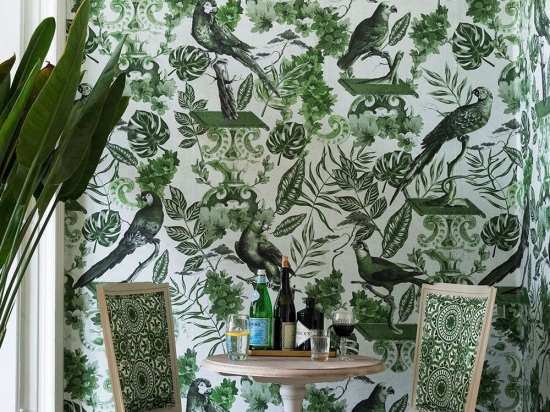 Ταπετσαρία La Voliere Green WP20438 Green-White MindTheGap 52x300cm
