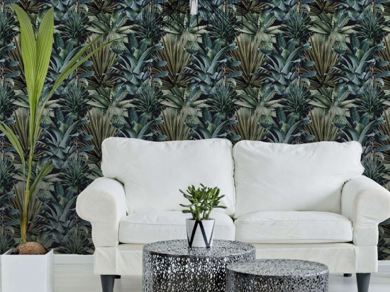 Ταπετσαρία Lush Succulents WP20164 Green-Black MindTheGap 52x300cm