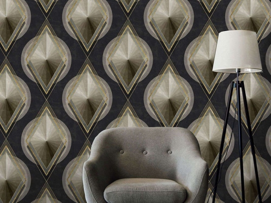 Ταπετσαρία Metropolis WP20228 Black-Gold-Grey MindTheGap 52x300cm