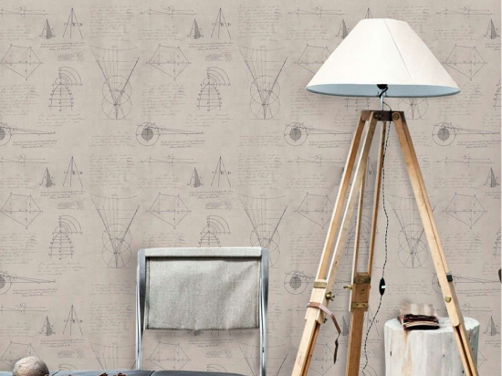 Ταπετσαρία Newton Geometry Taupe WP20047 Grey MindTheGap 52x300cm