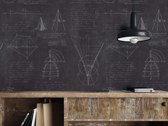 Ταπετσαρία Newton Geometry WP20046 Charcoal Black&White MindTheGap 52x300cm