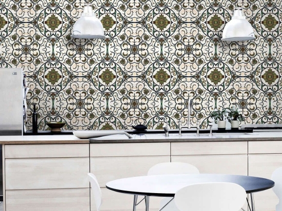 Ταπετσαρία Organic Tile WP20058 Green MindTheGap 52x300cm