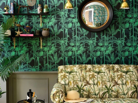 Ταπετσαρία Palmera Cubana Dark WP20496 Anthracite-Green MindTheGap 52x300cm