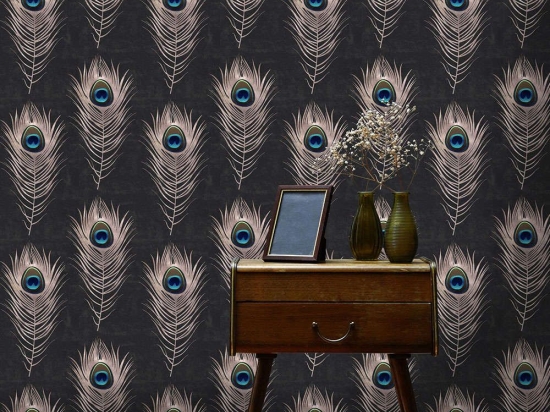 Ταπετσαρία Peacock WP20230 Copper-Blue-Green-Black MindTheGap 52x300cm