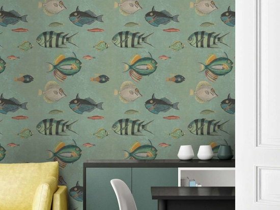 Ταπετσαρία Poissons WP20181 Green-Blue-Red MindTheGap 52x300cm